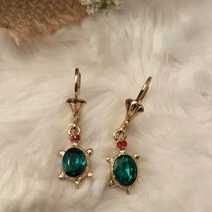 Turtle earrings platted gold